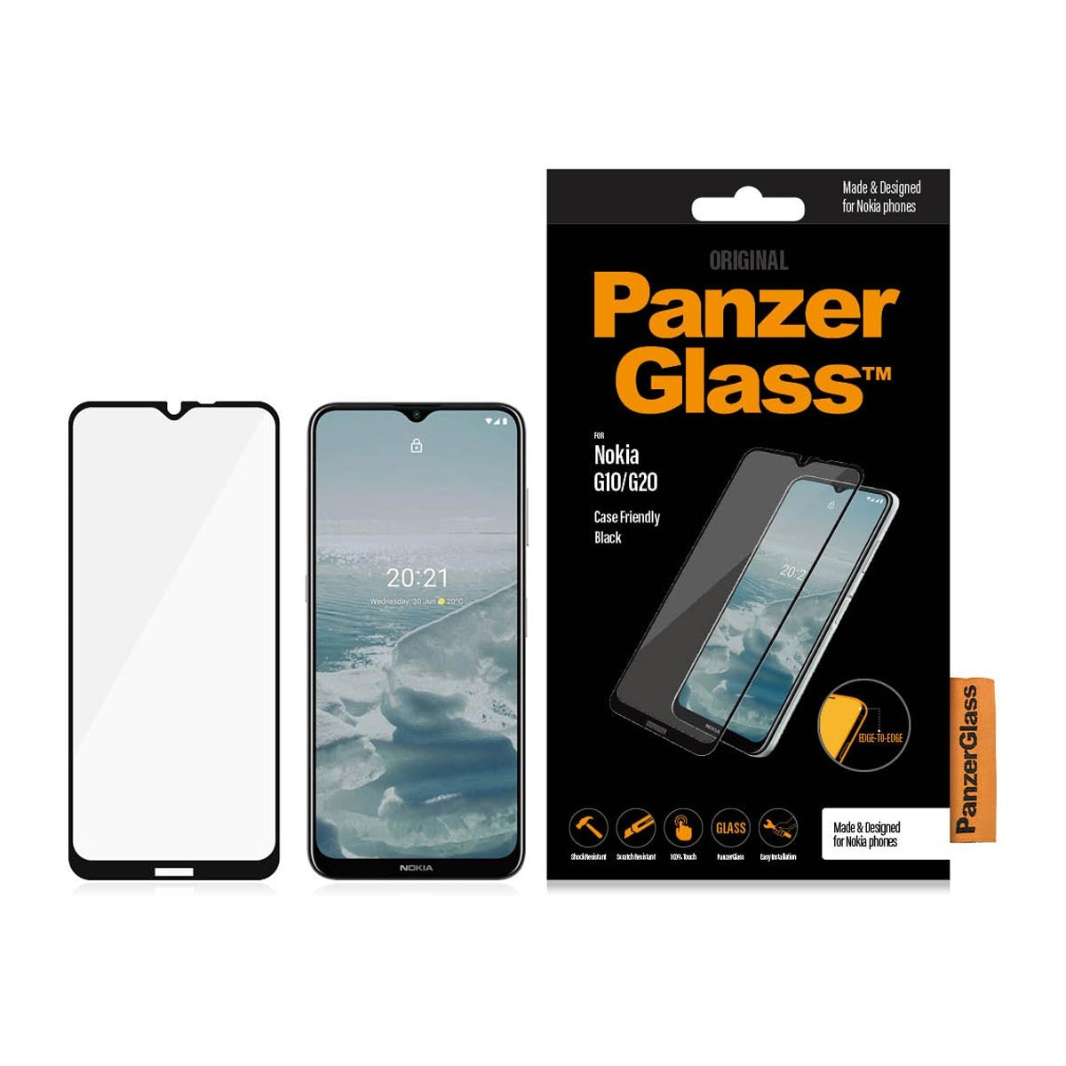 PanzerGlass Screen Protector for Nokia G10 / G20 , Black