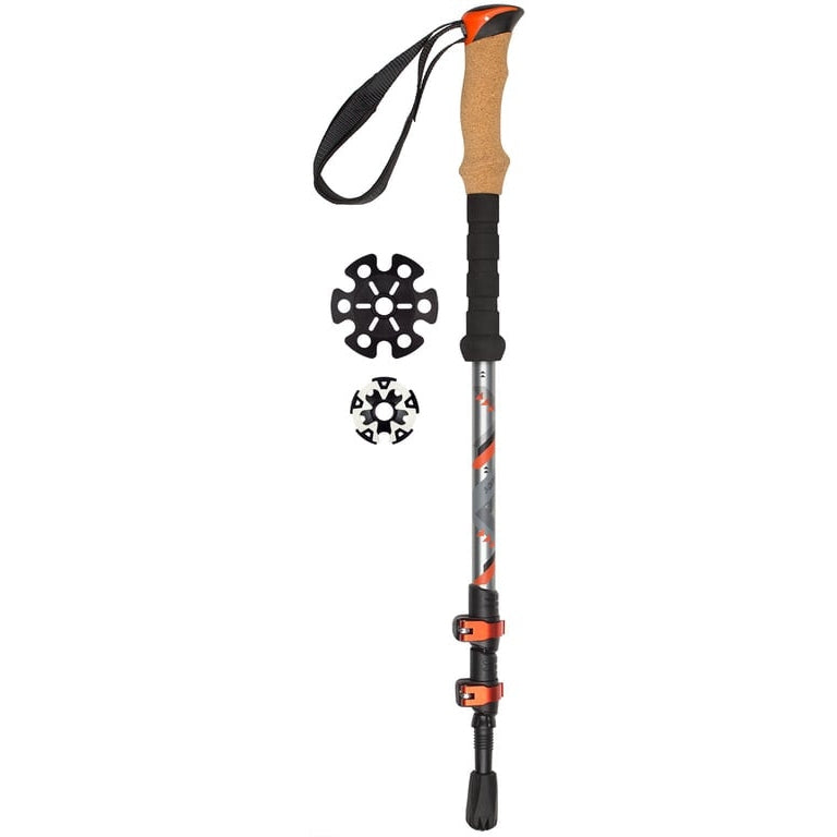 Abbey Hiking Cane Adjustable Cork/Eva Grip Nagano-135 Nordic Walking Poles