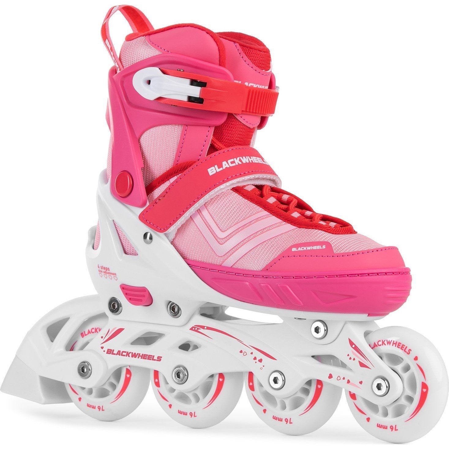 Blackwheels Playful roller skates, white/pink/purple, 39-42