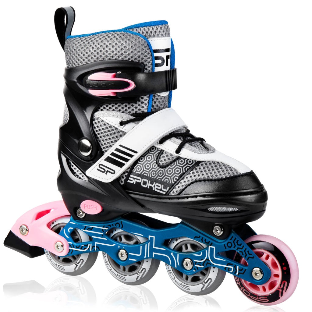 Spokey Arya Roller Skates, Black/Pink, 28-32