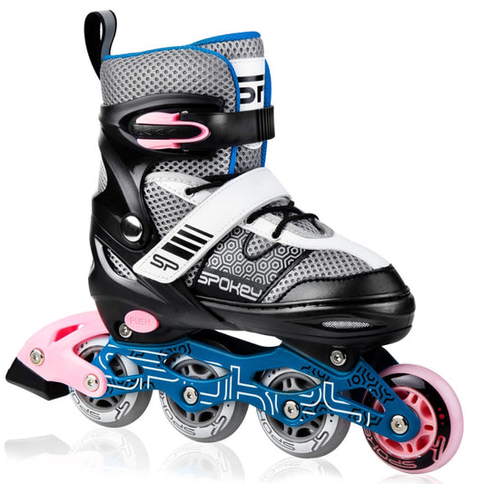 Spokey Arya Roller Skates, Black/Pink, 28-32