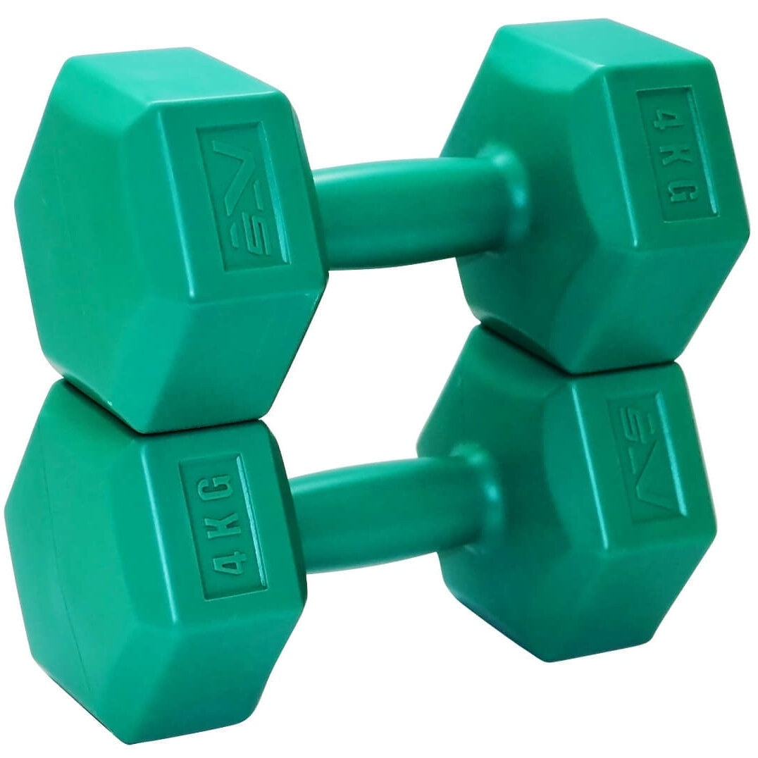 SportVida Comfort Hexagonal Dumbbells, 4 kg x 2 pcs