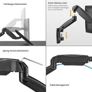 Monitor holder HiSmart HS083304, 17-32", 9 kg