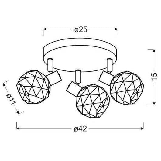 Candellux Lighting Acrobat Ceiling Light, 40 W, E14