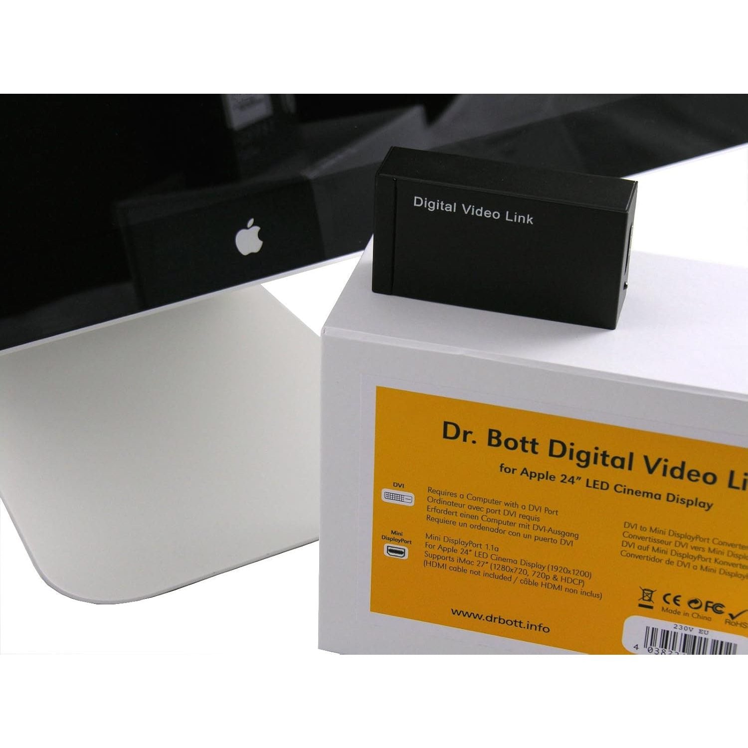 Dr. Bott Digital Video Link for Apple 24" - DVI to Mini DisplayPort