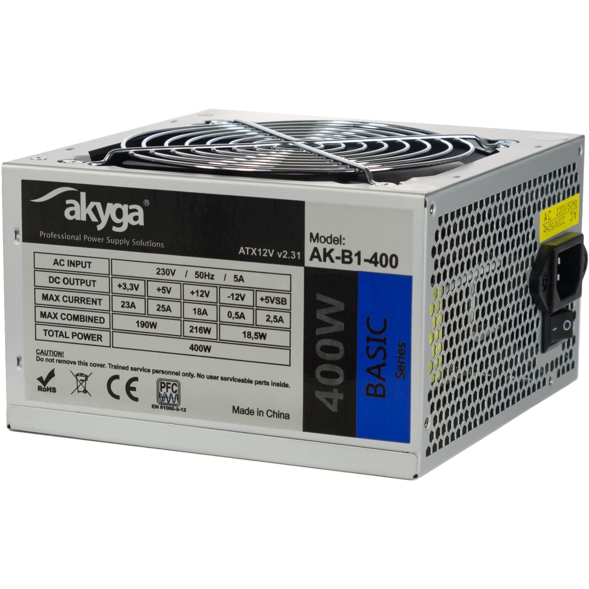 Akyga Basic AK-B1-400 Power supply, 400 W, 12 cm