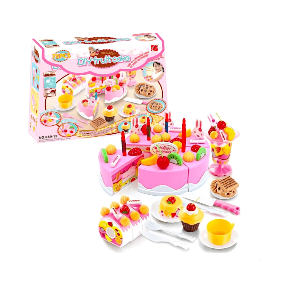 Toy Kitchen Utensil, Cake Set RoGer DIY Fruit Cake, Various Colors