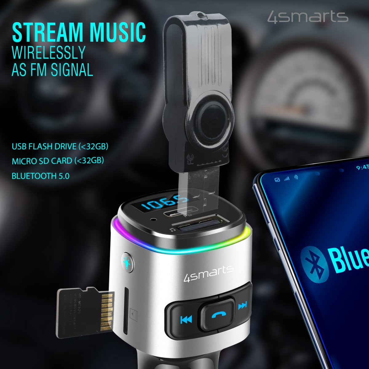 4smarts Bluetooth FM Transmitter