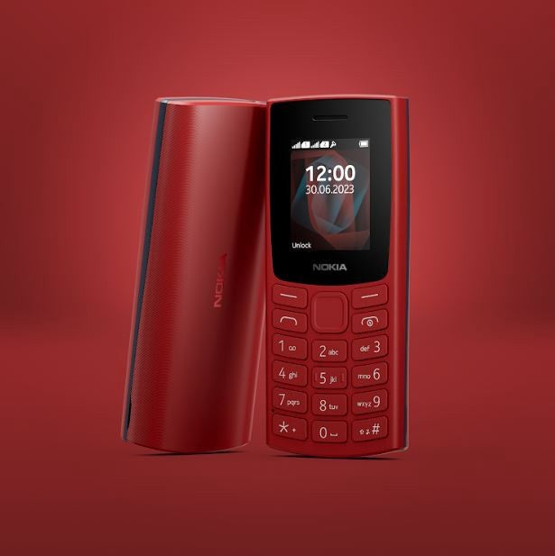 Phone with buttons Nokia 105 2023 , red