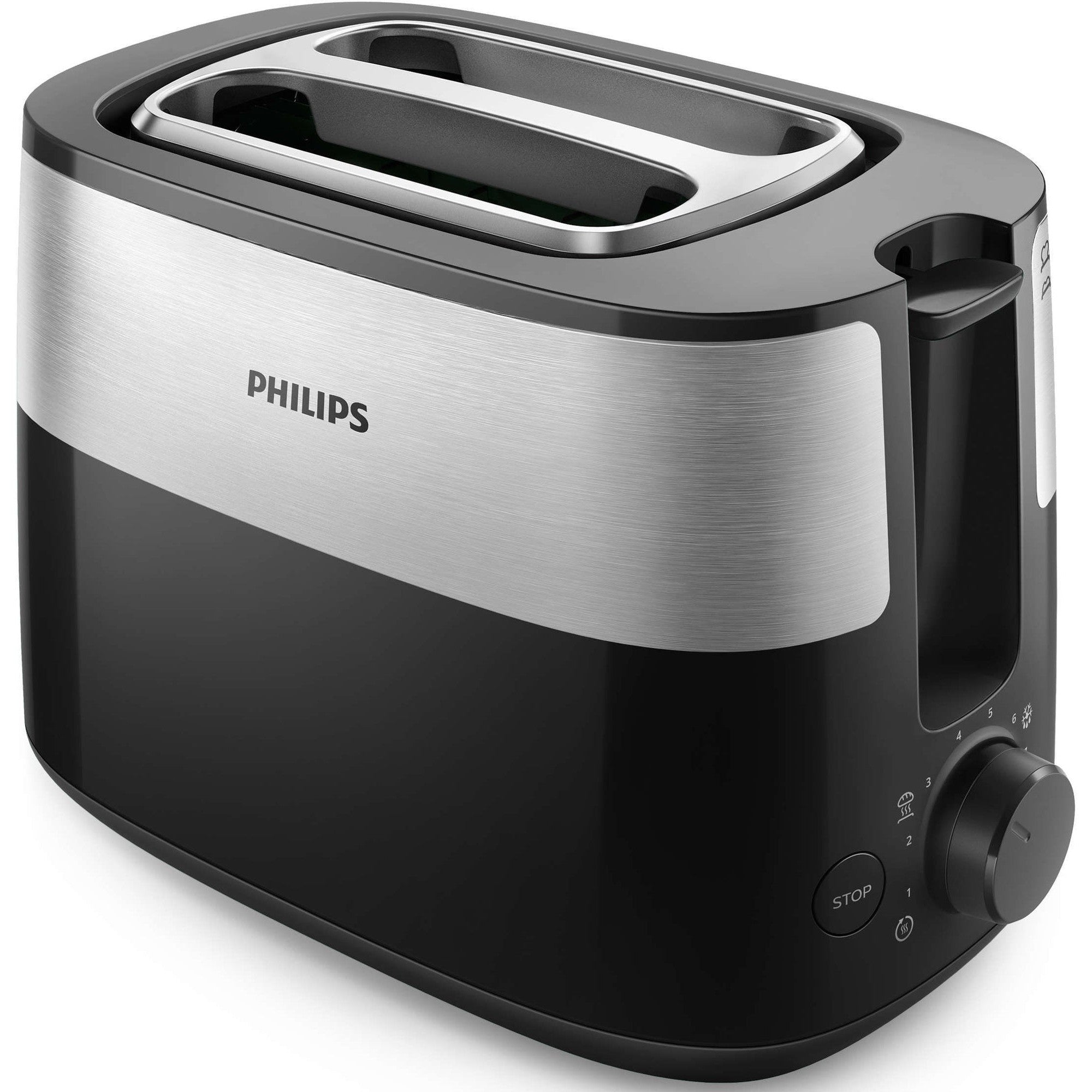 Philips Daily Collection HD2516/90 Toaster, black/stainless steel