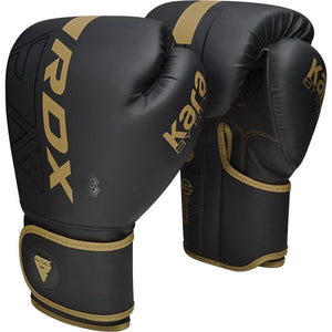 Boxing gloves RDX F6 Matte BGR-F6MGL-12OZ, gold/black, 12 oz