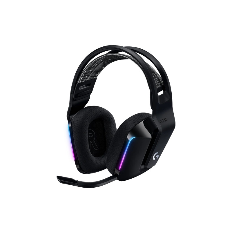 Logitech G733 Lightspeed Wireless Gaming Headset, svart