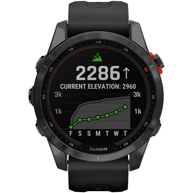 Garmin Fenix 7S Solar Slate Gray with Black Band