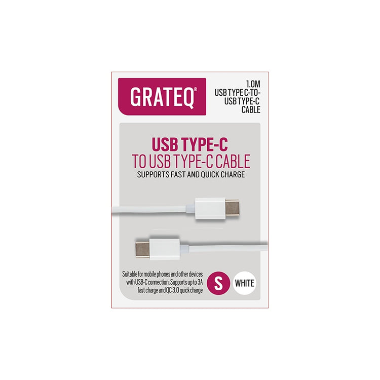 GRATEQ USB C-USB Charging cable 1M White