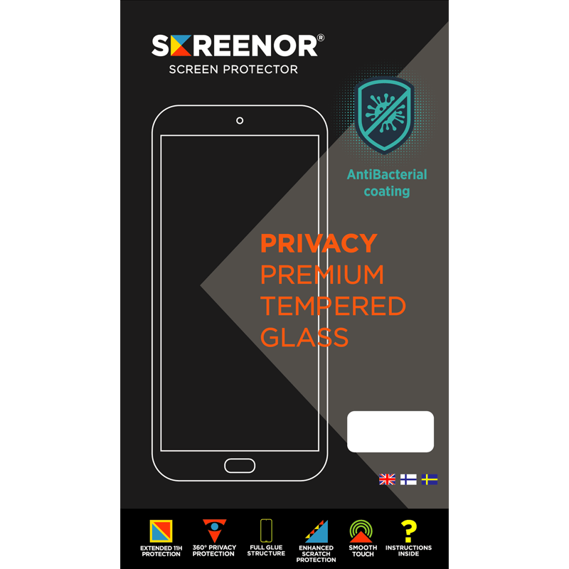 Screenor Tempered iPhone 16/15 Privacy 360 Screen Protector