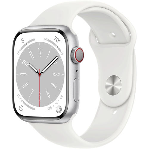 Apple Watch Series 8 GPS + Cellular 45mm hopea alumiinikotelo