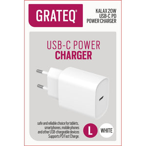 Grateq Kalax 20W USB-C charger , white