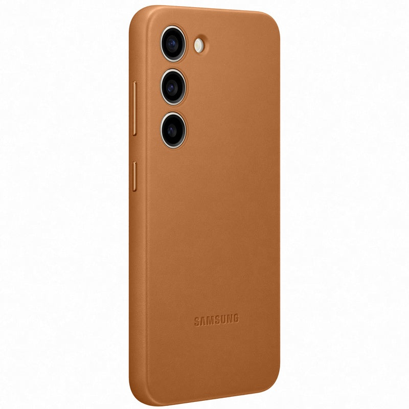 Samsung Galaxy S23 Leather Cover Galaxy Camel