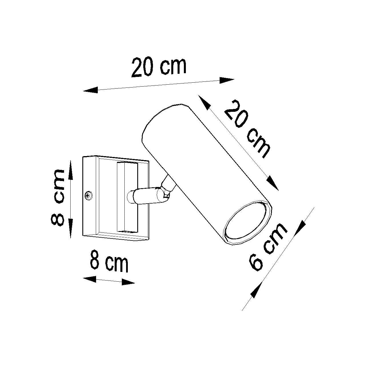 Luminaire wall Sollux Direzione SL.0494, 40 W, GU10