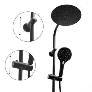 Shower Set - With Thermostatic Faucet and Rain Shower - Black