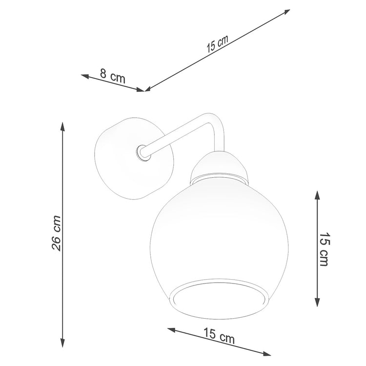 Sollux Alino 1 Wall Light, 60 W, E27