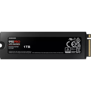 Samsung 990 PRO SSD 1 Tt M.2 -SSD Hard Drive with Cooling Element