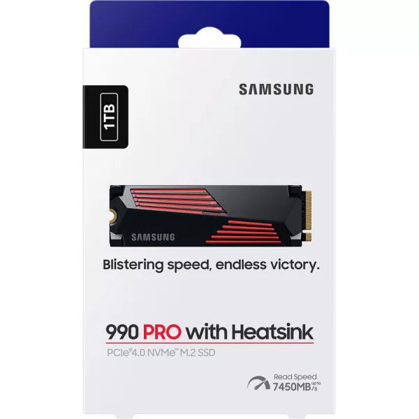 Samsung 990 PRO SSD 1 Tt M.2 -SSD Hard Drive with Cooling Element
