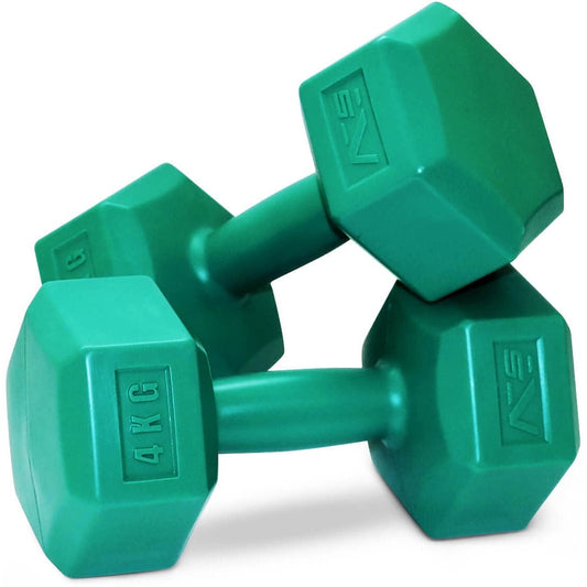 SportVida Comfort Hexagonal Dumbbells, 4 kg x 2 pcs