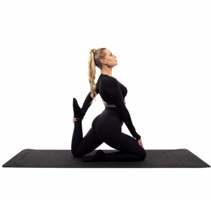 Springos YG0013 Fitness and Yoga Mat, Black, 183 cm x 61 cm x 0.6 cm