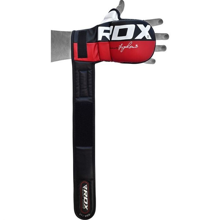 RDX Grappling Rex T6 Plus MMA Gloves, White/Black/Red, M