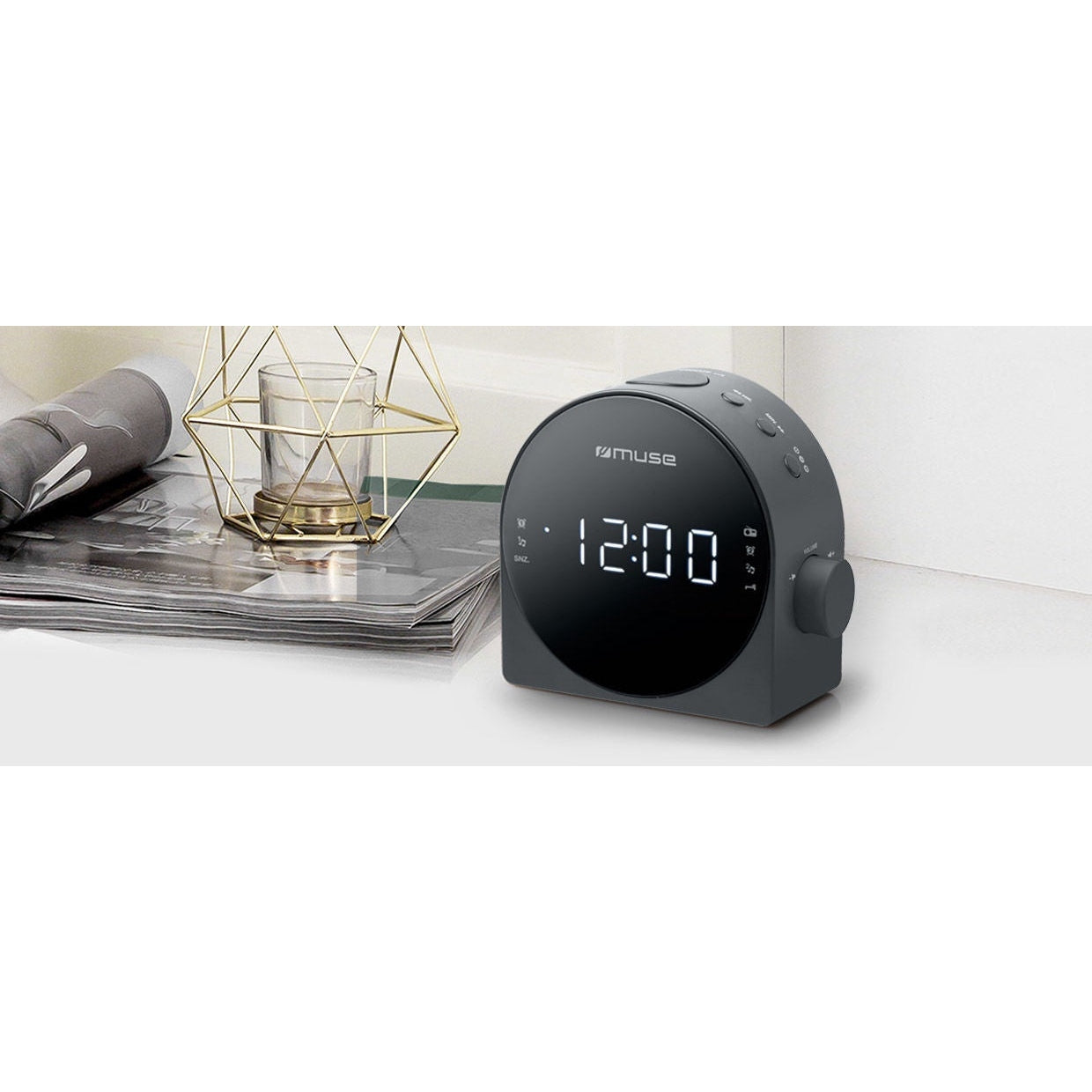 Muse Alarm Clock Radio M-185CR