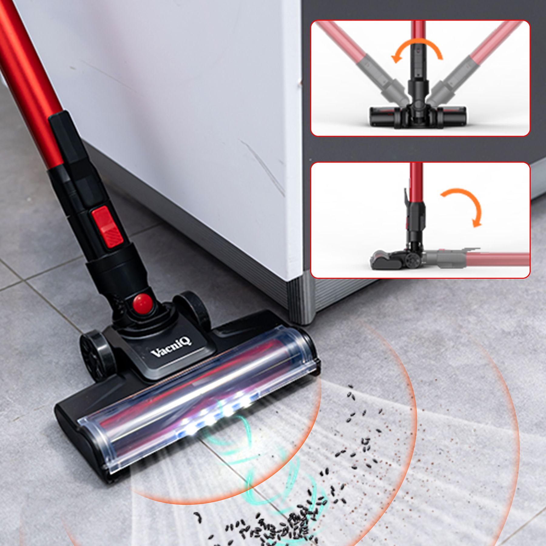 Vacniq H55-RED Cordless Stick Vacuum Cleaner