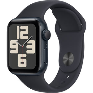 Apple Watch SE GPS 40mm Midnight Aluminum Case and Midnight Sport Band, S/M MXE73