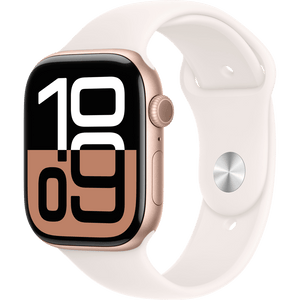 Apple Watch Series 10 GPS 46mm Rose Gold Aluminium Case with Light Blush Sport Band M/L