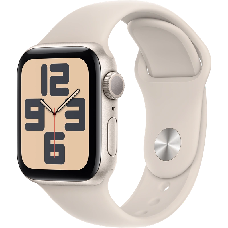 Apple Watch SE GPS 40 mm Starlight aluminiumfodral S/M (andra generationen)