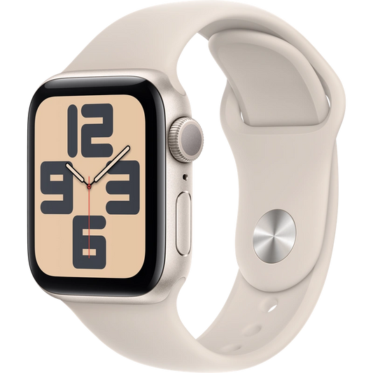 Apple Watch SE GPS 40 mm Starlight aluminiumfodral S/M (andra generationen)