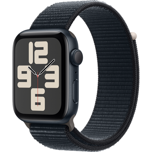 Apple Watch SE (GPS) 44mm Midnight Blue alumiinikotelo ja Midnight Blue Sport Loop (MREA3)