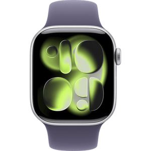 Apple Watch Series 11 GPS 42mm Silver Aluminium Case with Purple Fog Sport Band - S/M