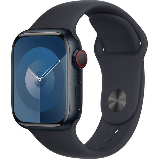 Apple Watch Series 9 (GPS + Cellular) 45mm Midnight Blue alumiinikotelo ja Midnight Blue Sport Band, M/L (MRMD3)