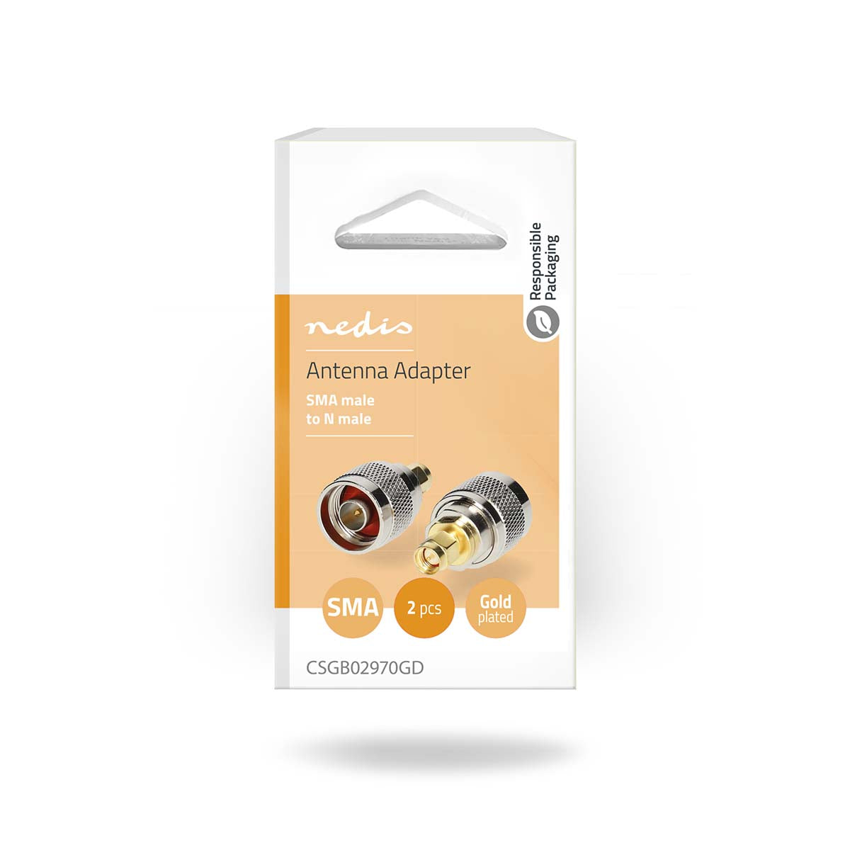 Nedis SMA Adapter SMA Male - N Male /Gold Plated /50 Ohm