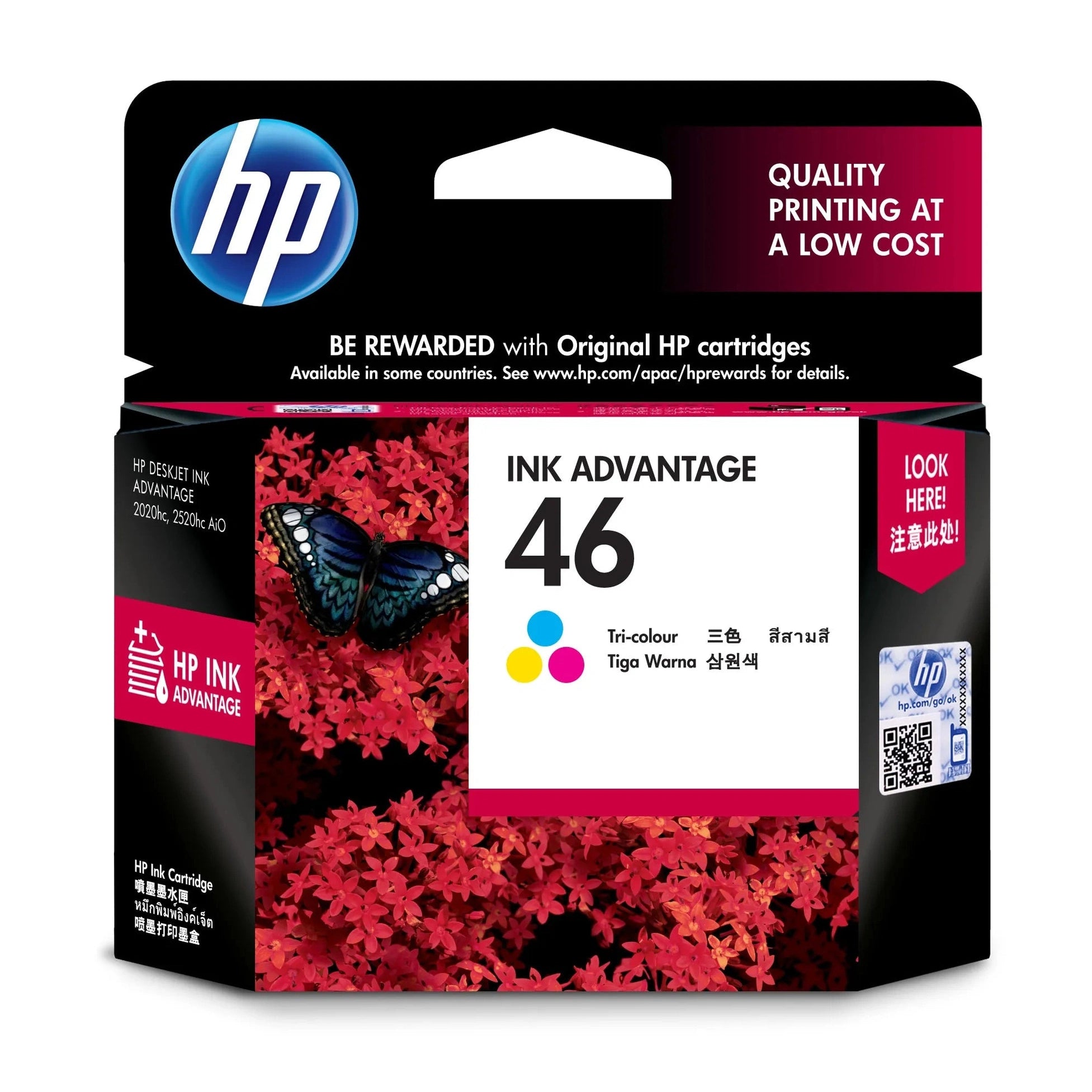 HP 46 Tri-color Original Ink Advantage Cartridge