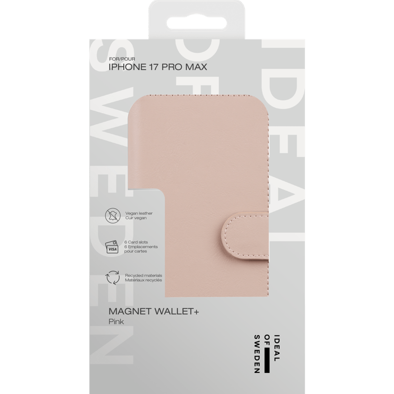 Ideal of Sweden Magnet Wallet+ iPhone 17 Pro Max, Pink