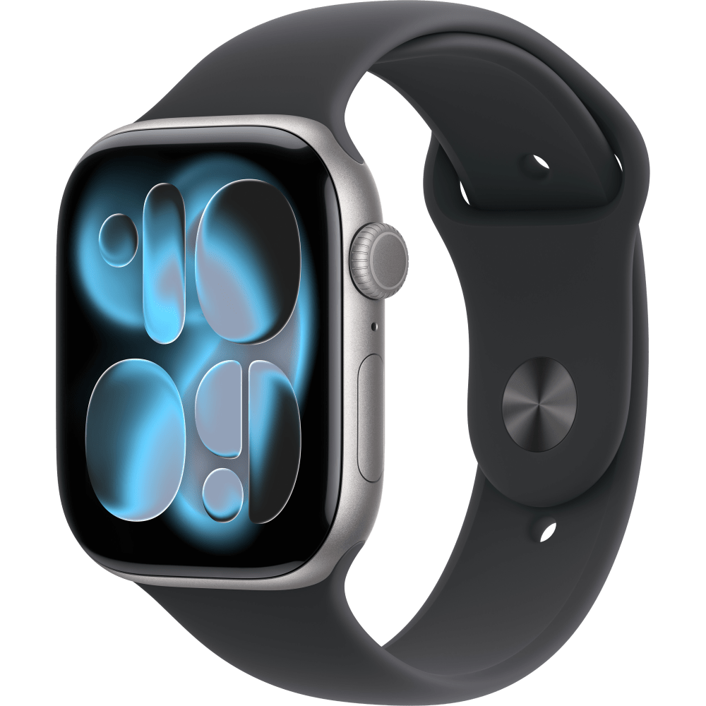 Apple Watch Series 11 GPS, 46 mm Starlight/Black Sport Band, M/L