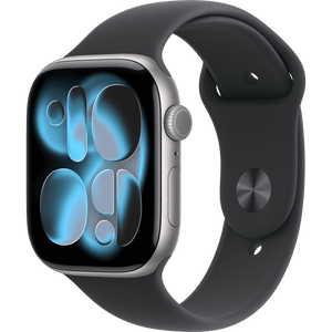 Apple Watch Series 11 GPS, 46 mm Starlight/Black Sport Band, M/L