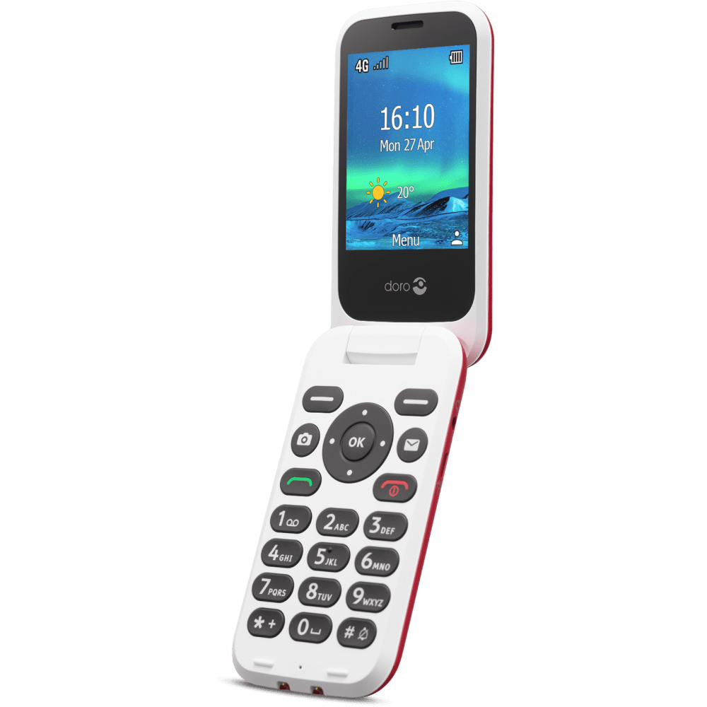 Doro 6881 Red 4G Flip Phone