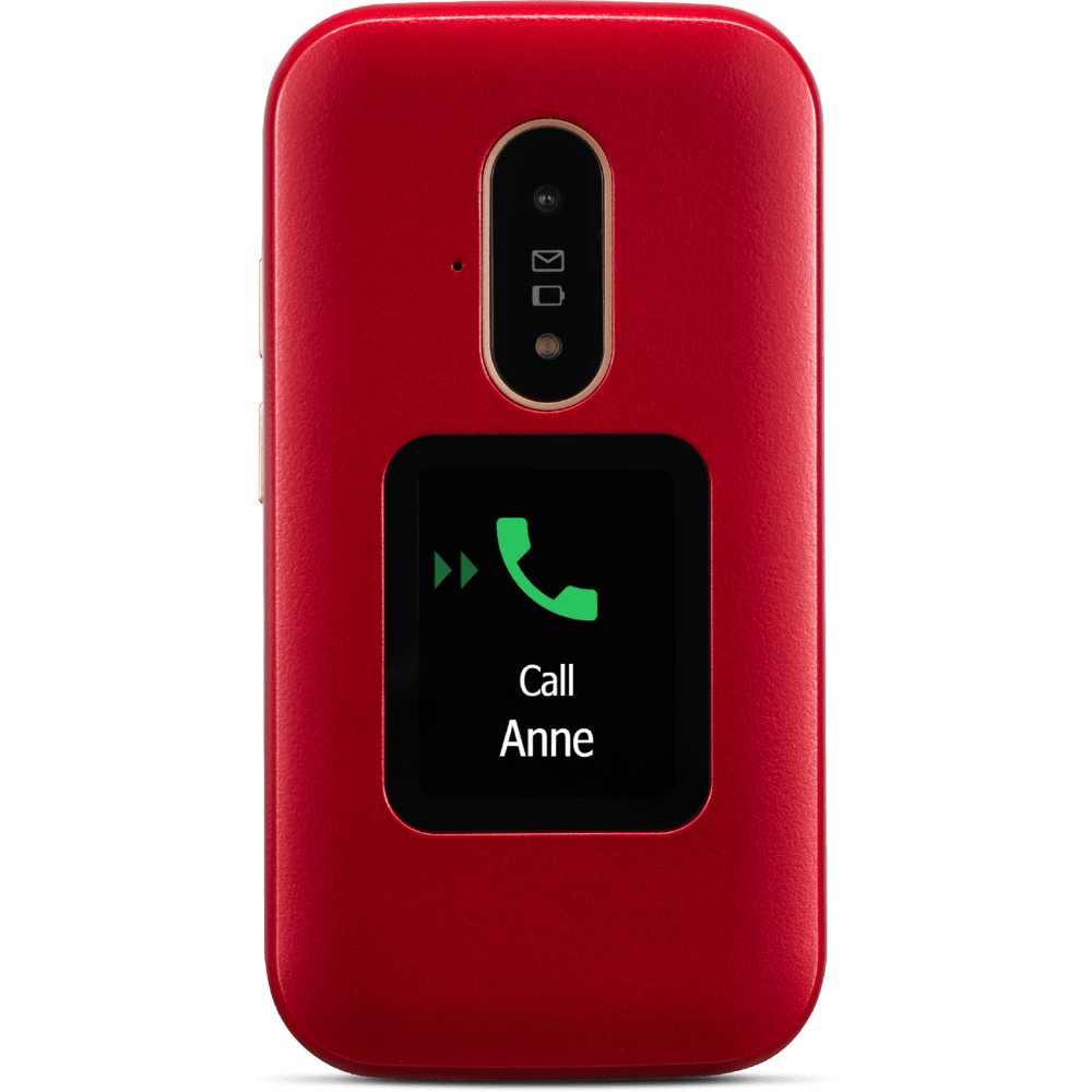 Doro 6881 Red 4G Flip Phone