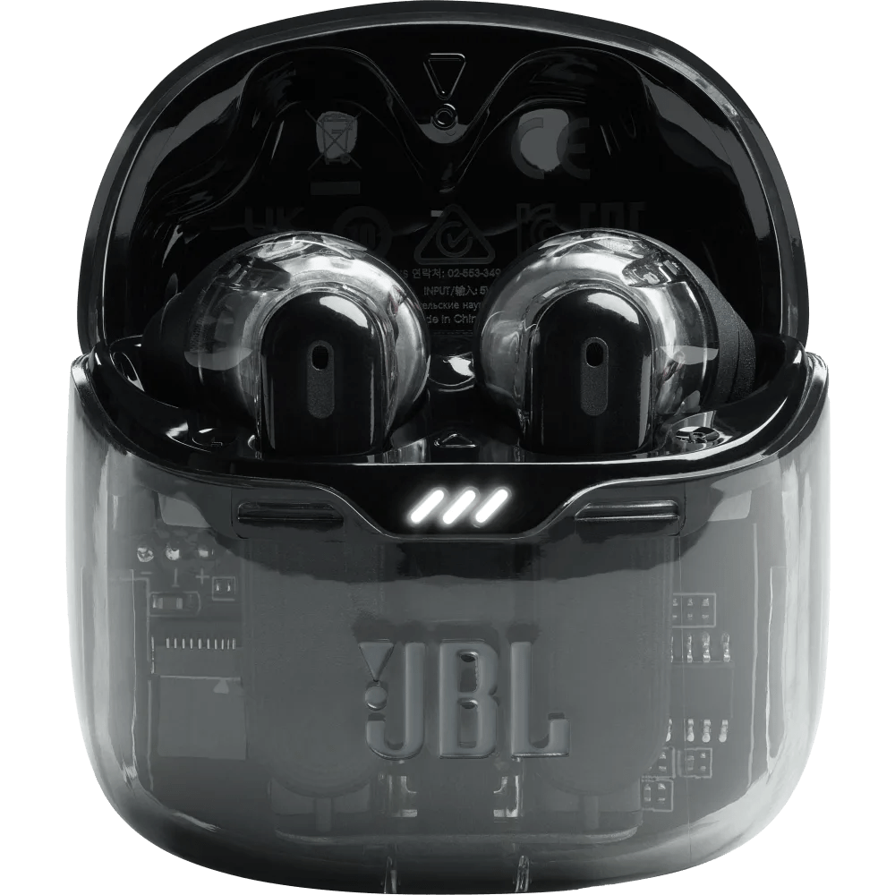 JBL Tune Flex True Wireless Noise Cancelling Earbuds, Transparent Black
