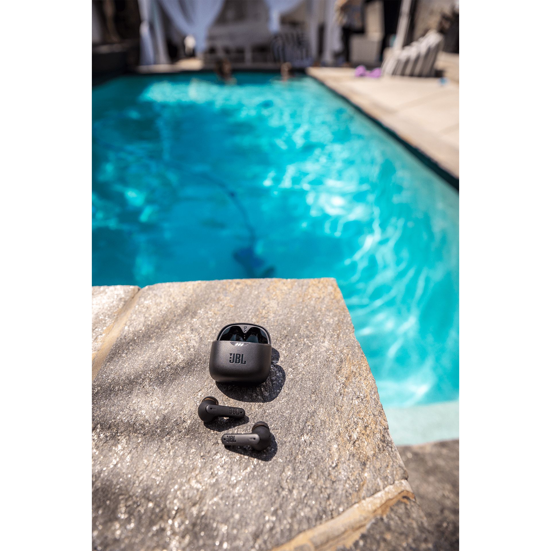 JBL Tune Flex True Wireless Noise Cancelling Earbuds, Transparent Black