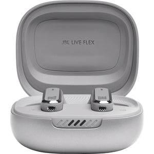 JBL Live Flex Wireless Noise Cancelling Earbuds, Silver