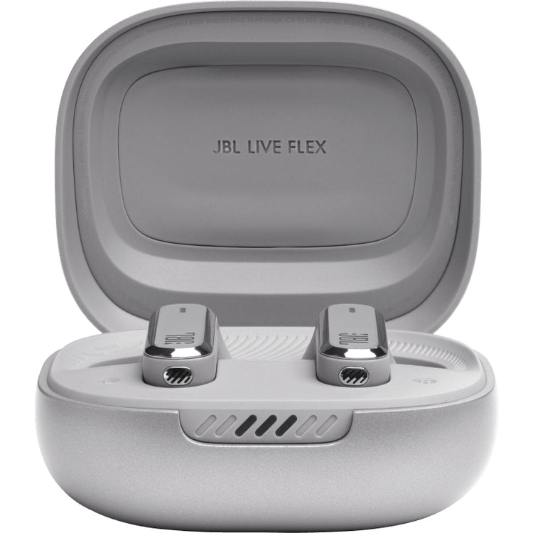 JBL Live Flex Wireless Noise Cancelling Earbuds, Silver